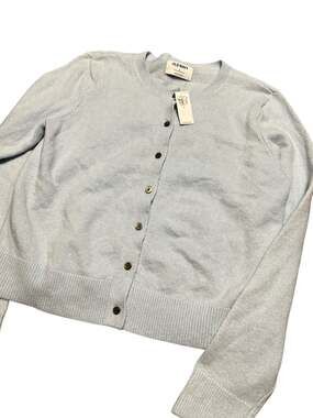 Old Navy Cropped Cozy-Knit Cardigan Sweater Size M Light Blue